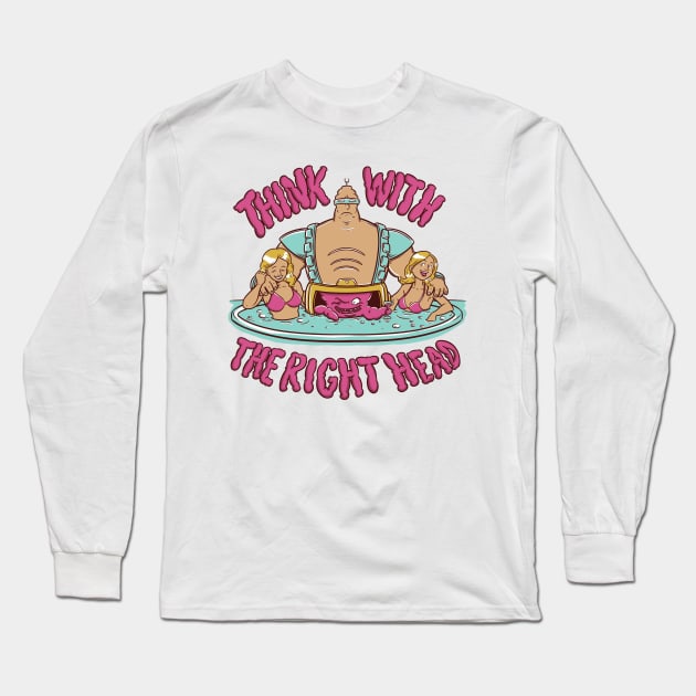 Think With The Right Head Long Sleeve T-Shirt by manospd